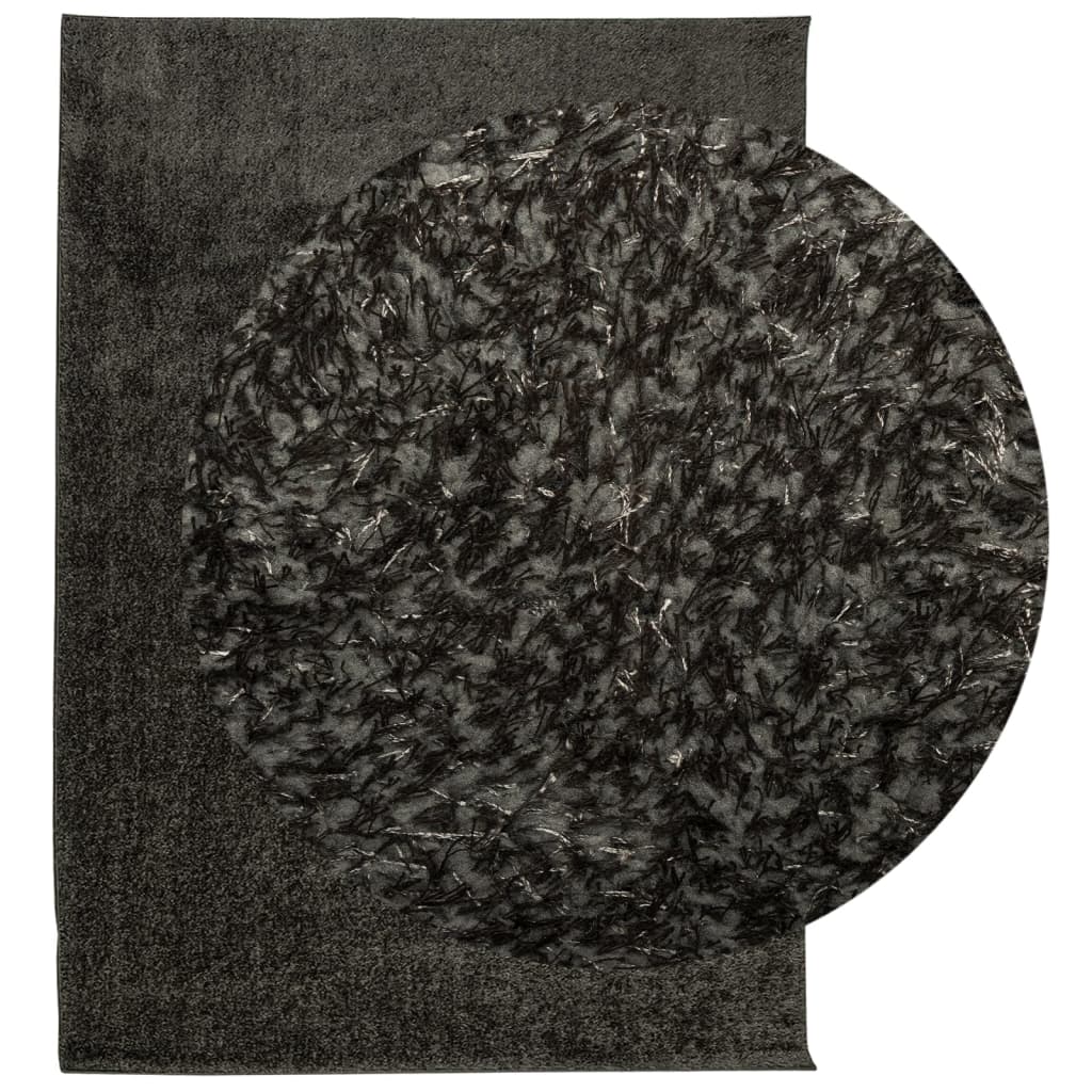 Vidaxl Teppich Istan Hochflor glänzend 200x280 cm Anthrazit