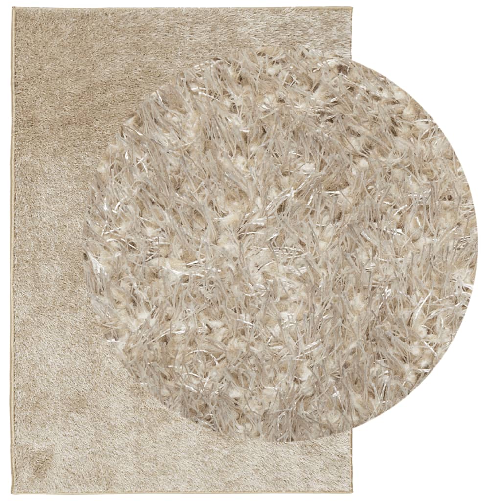 Vidaxx Teppich istan Hochflor glänzend 140x200 cm beige