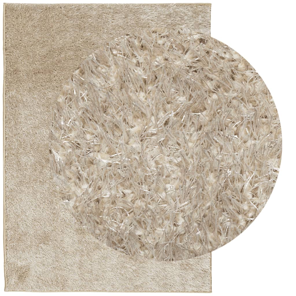 VidaXL Teppich ISTAN Hochflor glänzend 240x340 cm beige