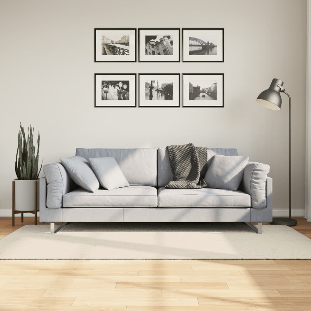 Vidaxx Teppich istan Hochflor glänzend 100x200 cm cremefarben