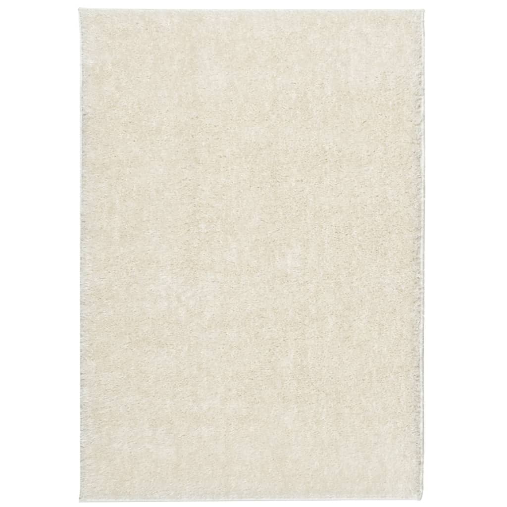 Vidaxx Teppich istan Hochflor glänzend 120x170 cm cremefarben