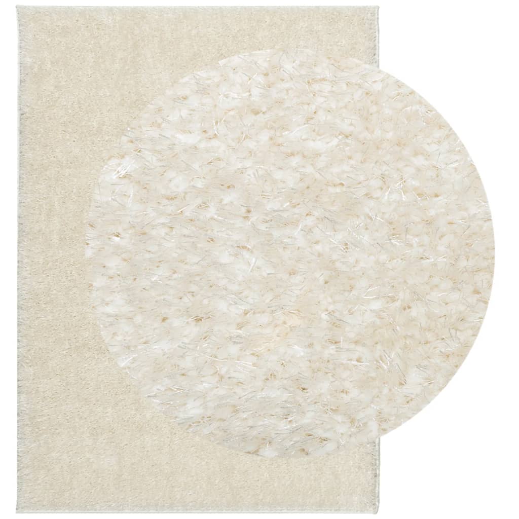 Vidaxx Teppich istan Hochflor glänzend 200x280 cm cremefarben