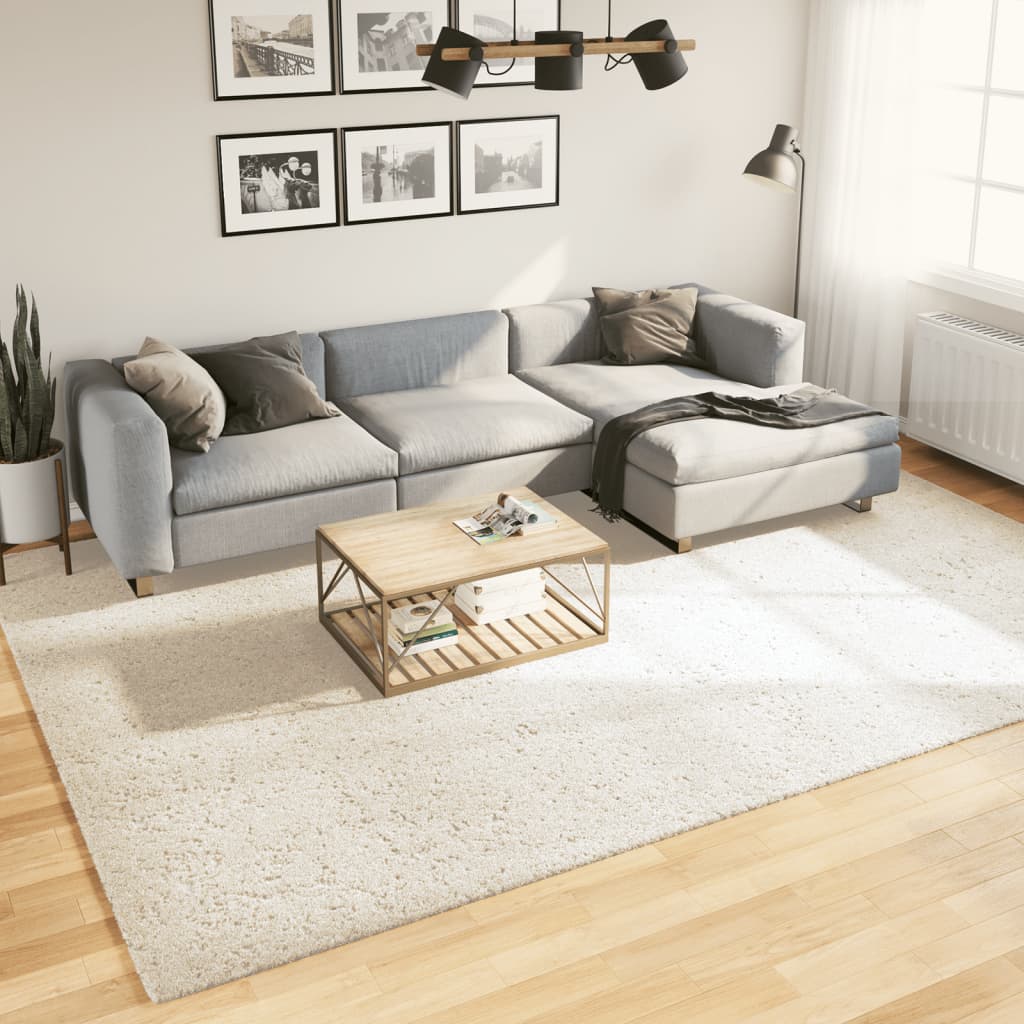 Vidaxx Teppich istan Hochflor glänzend 240x340 cm cremefarben