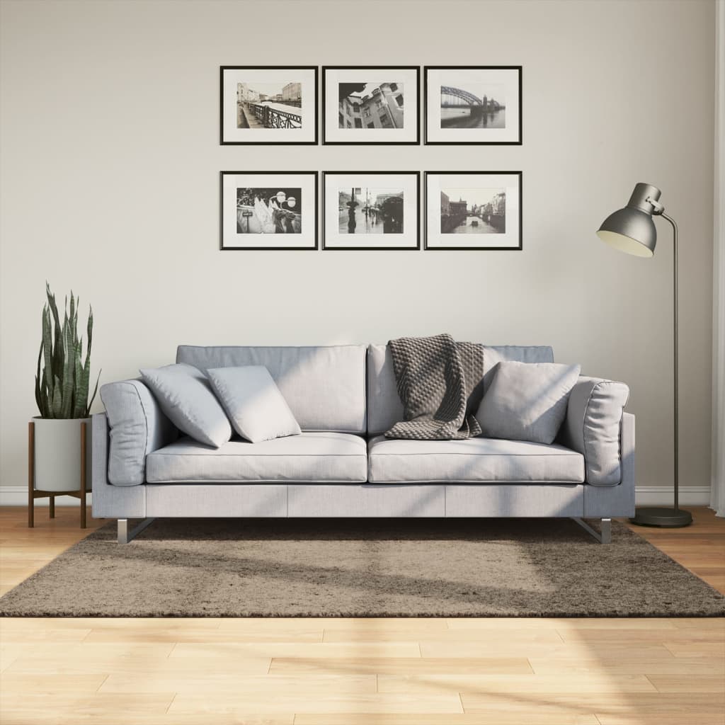 VidaXL Teppich istan Hochflor glänzend 120x170 cm grau