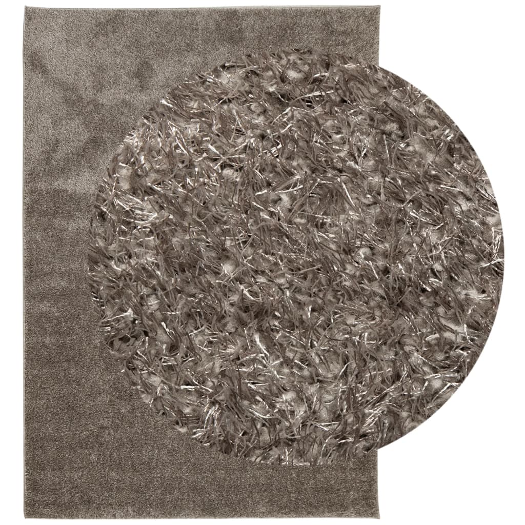 VidaXL Teppich istan Hochflor glänzend 140x200 cm grau