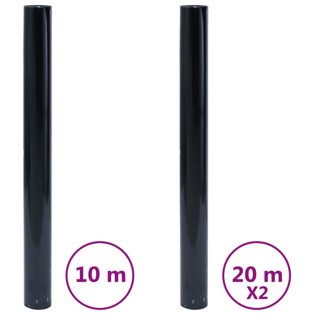 VidaXL Fensterfolien 3 Stück statisch matt PVC Schwarz