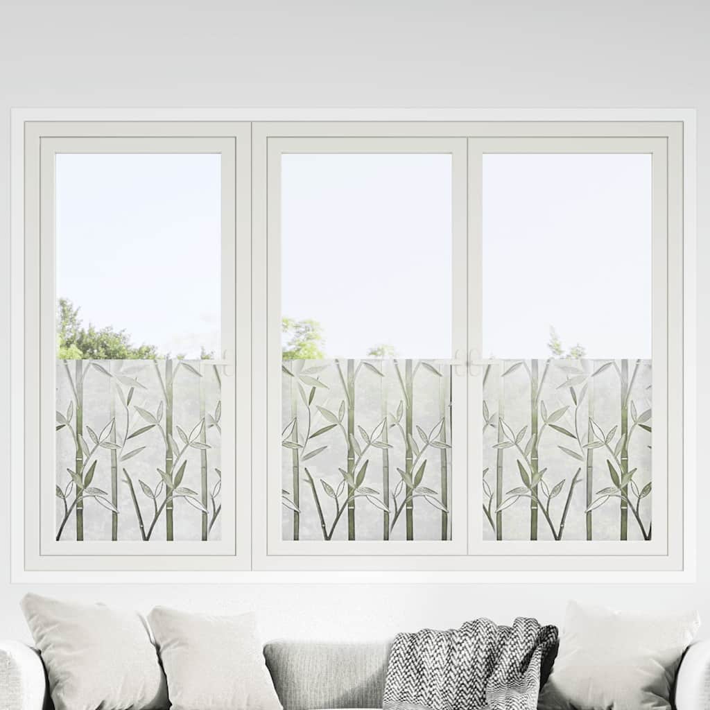 VidaXL Fensterfolien 4 Stück mattes Bambusmuster PVC