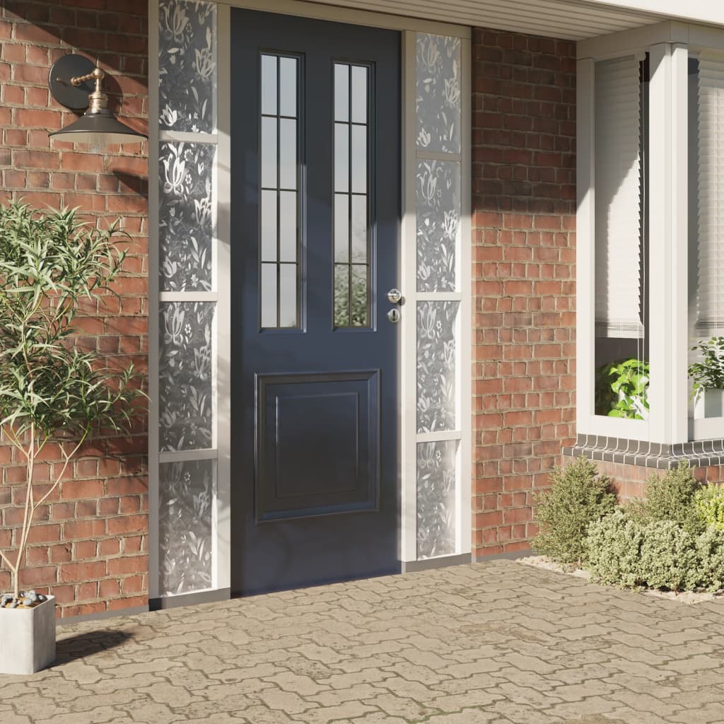 VidaXL Fensterfolien 2 Stk. mattes Blumenmuster PVC