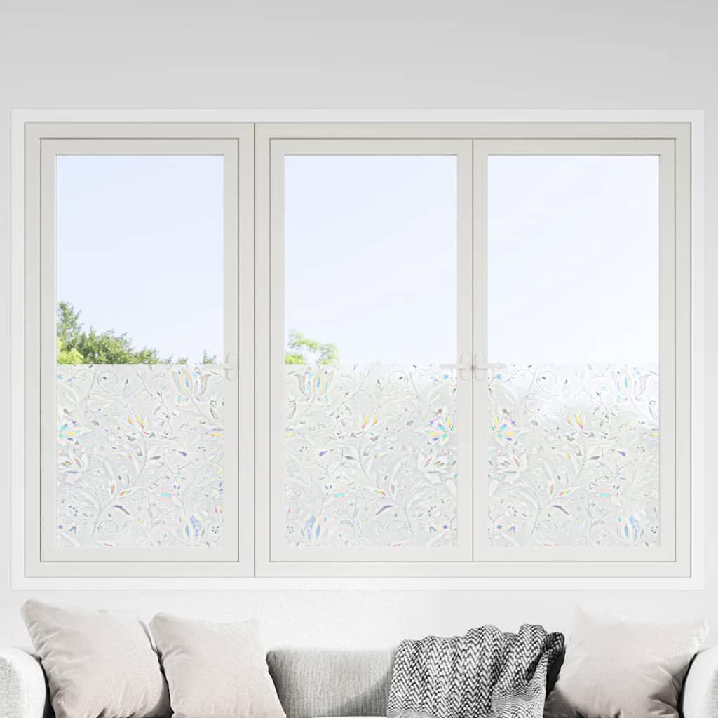 Vidaxx Fensterfolien 2 Stk. mattes Blumenmuster PVC