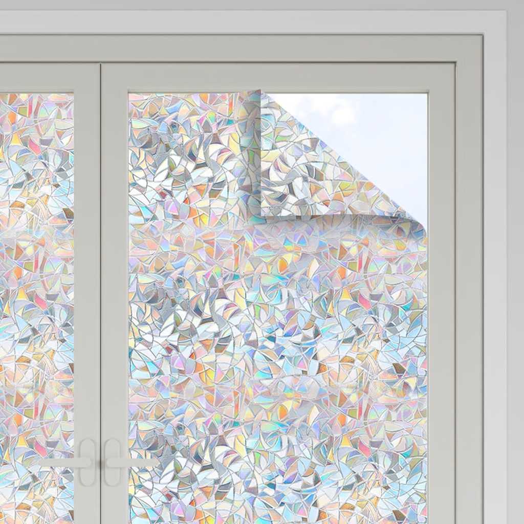VidaXL Fensterfolien 5 Stk. mattes 3D-Regenbogenmuster PVC