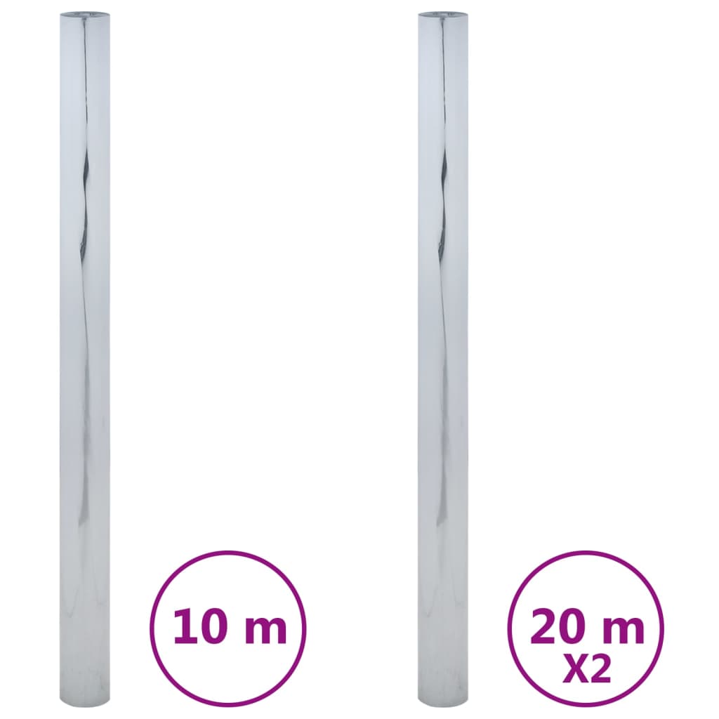 VidaXL Solarfolien 3 Stück statisch reflektierendes PVC silberfarben