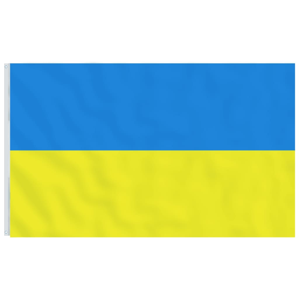 VidaXL Flagge mit Fahnenmast Ukraine 6,23 m Aluminium