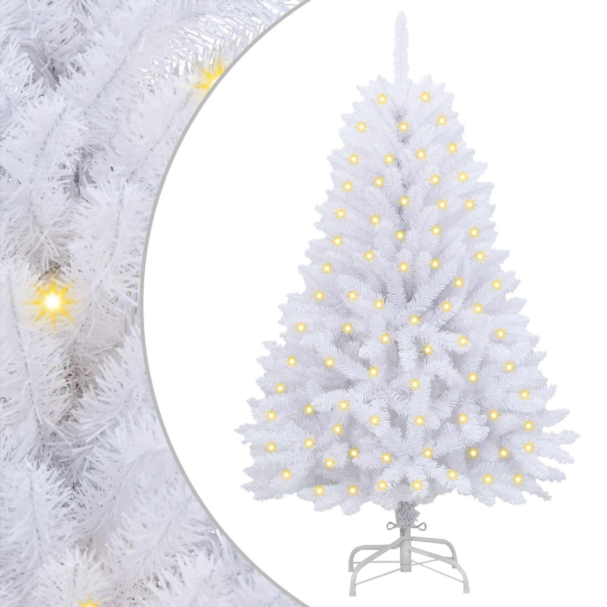 Vidaxl kunstkerstboom met 150 led wit 120 cm pvc en metaal