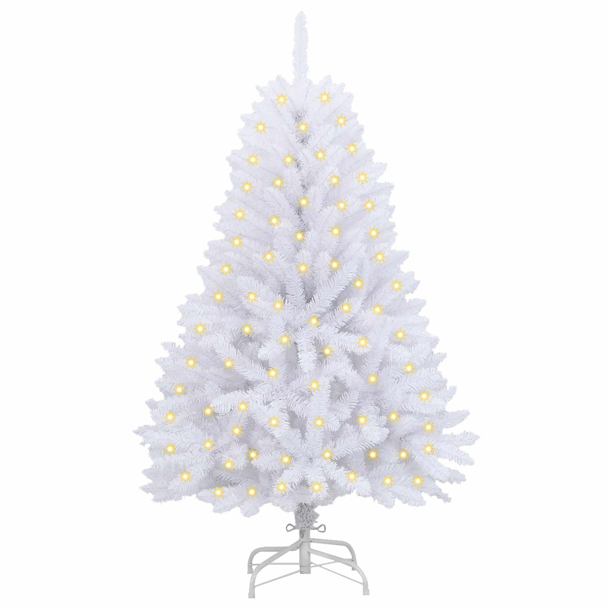 Vidaxl kunstkerstboom met 150 led wit 120 cm pvc en metaal