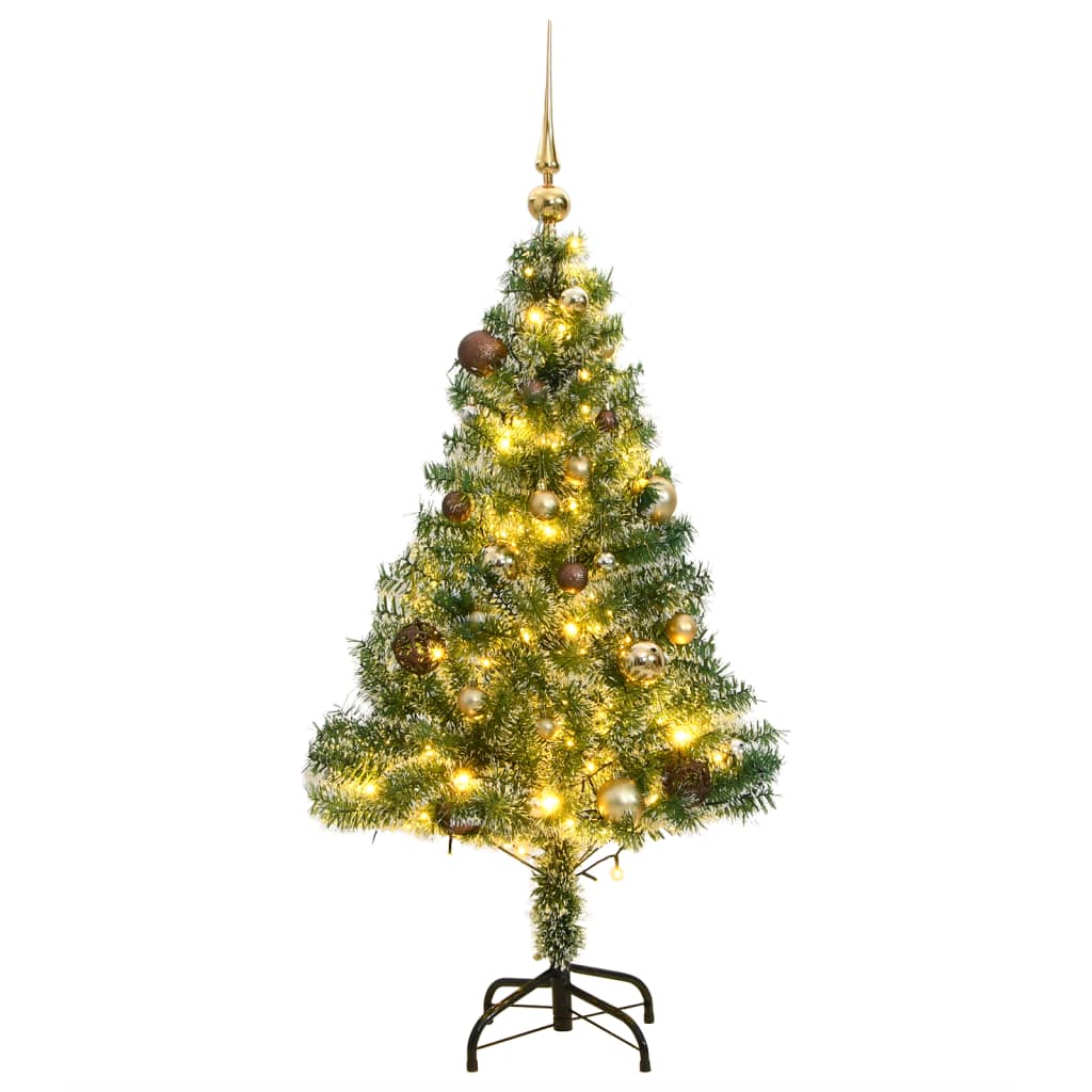 VidaXL Künstlicher Weihnachtsbaum 150 LEDs, Kugeln und Schnee 150 cm