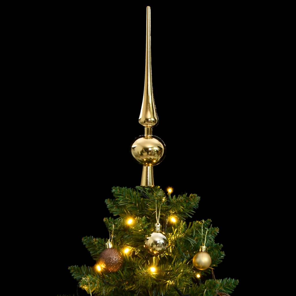 VidaXL Künstlicher Weihnachtsbaum mit Scharnieren 150 LED und Weihnachtskugeln 120 cm