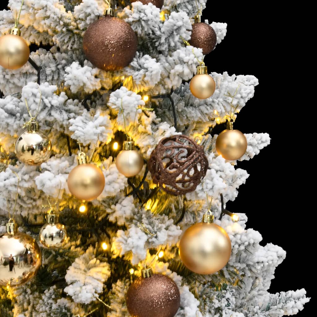VidaXL Künstlicher Weihnachtsbaum mit Scharnieren 150 LED und Weihnachtskugeln 120 cm