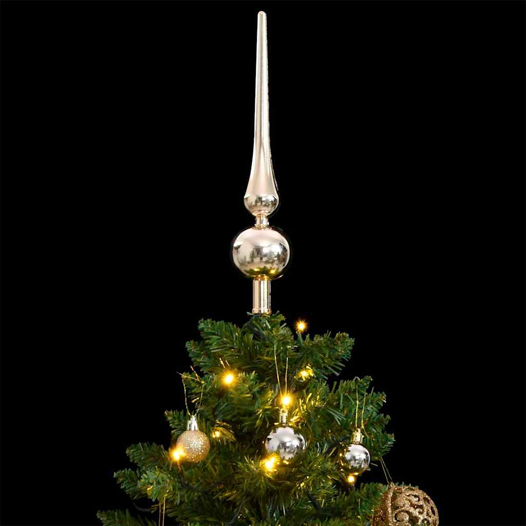 VidaXL Künstlicher Weihnachtsbaum mit Scharnieren 150 LED und Weihnachtskugeln 120 cm