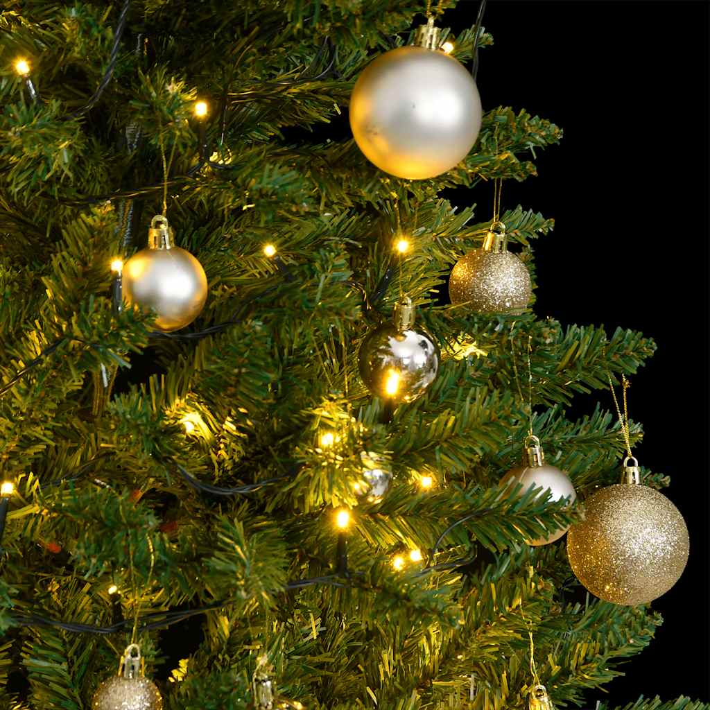 VidaXL Künstlicher Weihnachtsbaum mit Scharnieren 150 LED und Weihnachtskugeln 120 cm