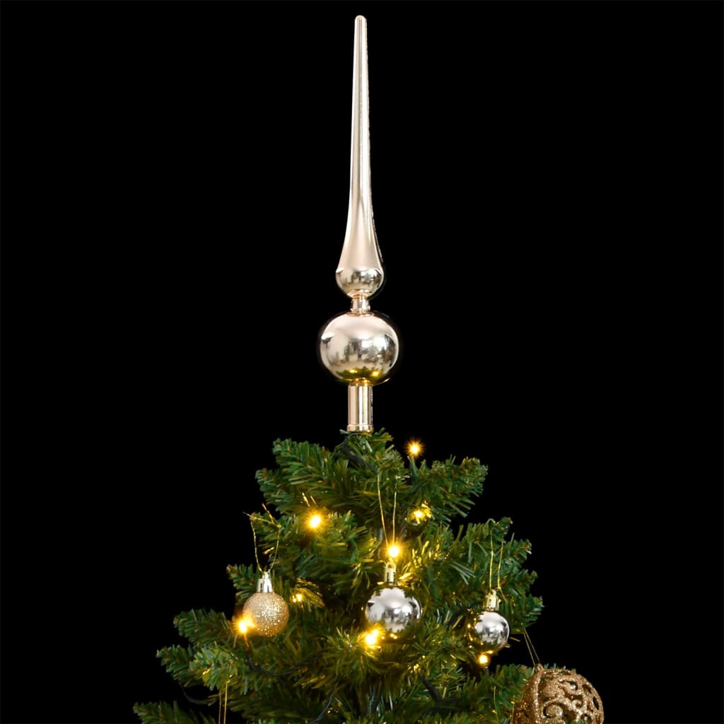 VidaXL Künstlicher Weihnachtsbaum mit Scharnieren 150 LEDs und Weihnachtskugeln 150 cm