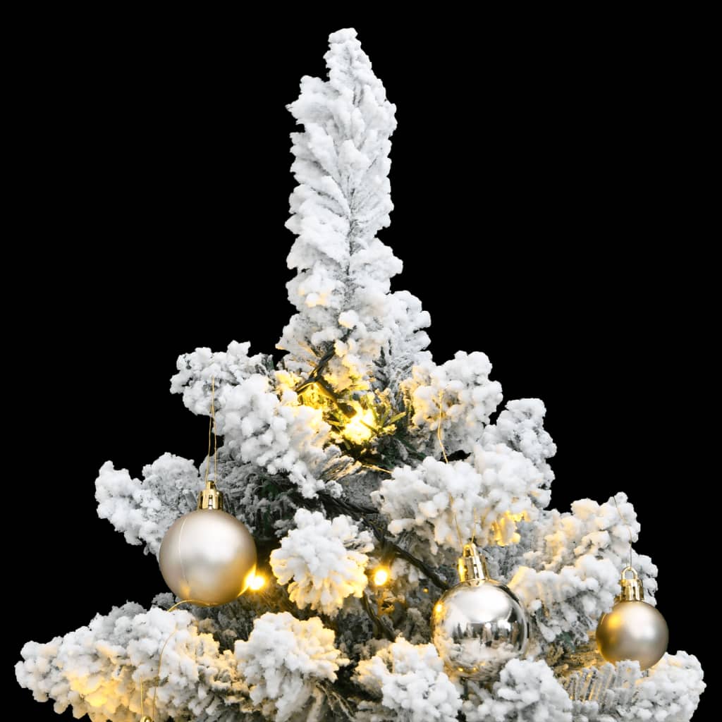 VidaXL Künstlicher Weihnachtsbaum mit Scharnieren 150 LED und Weihnachtskugeln 120 cm
