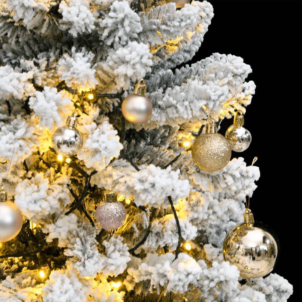VidaXL Künstlicher Weihnachtsbaum mit Scharnieren 150 LED und Weihnachtskugeln 120 cm