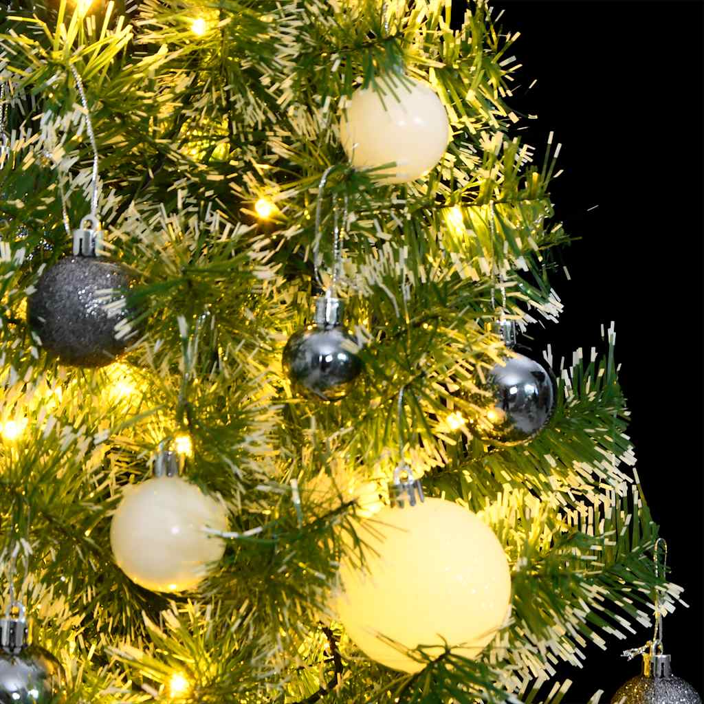 VidaXL Künstlicher Weihnachtsbaum 150 LEDs, Kugeln und Schnee 150 cm
