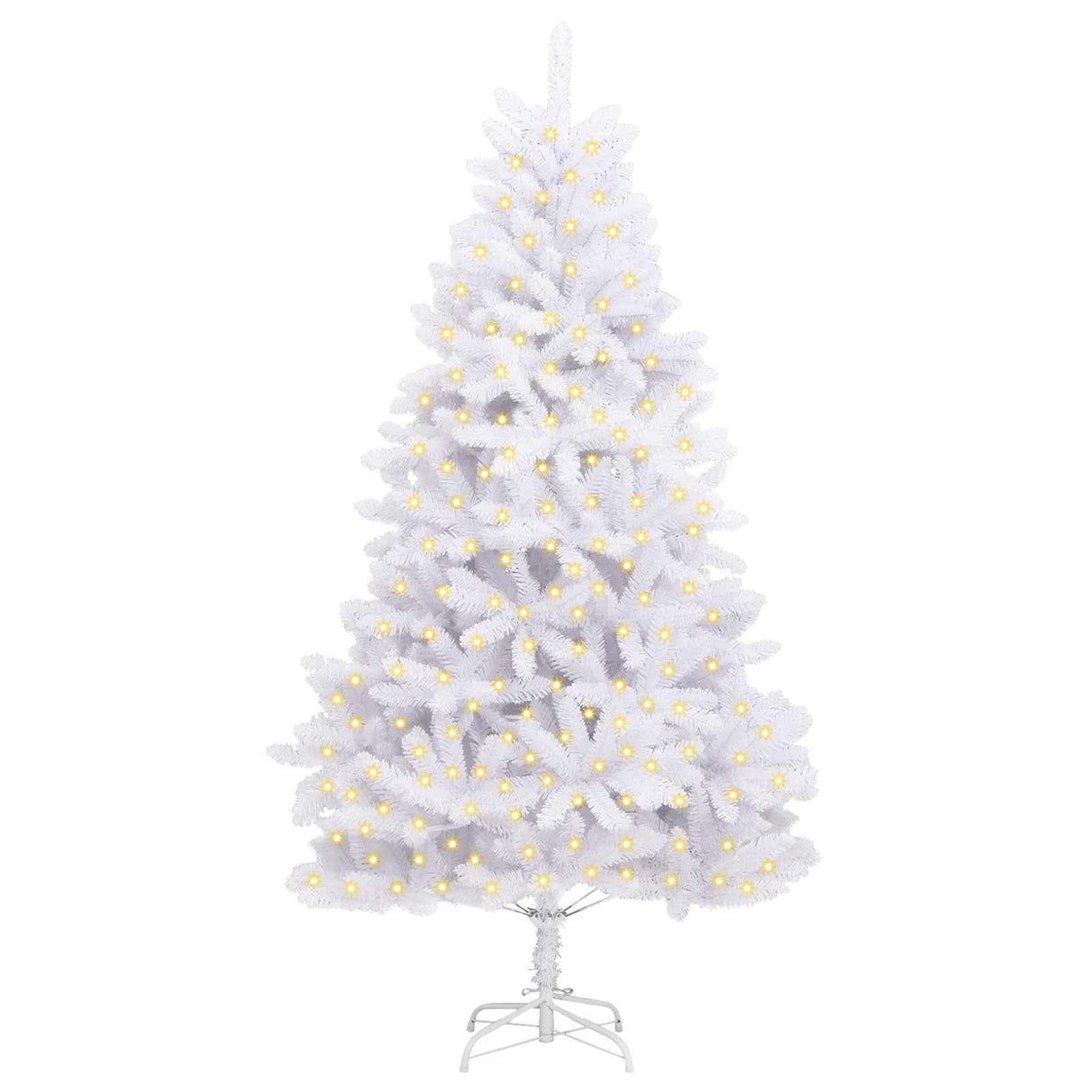 Vidaxl kunstkerstboom met 300 led wit 240 cm pvc en metaal
