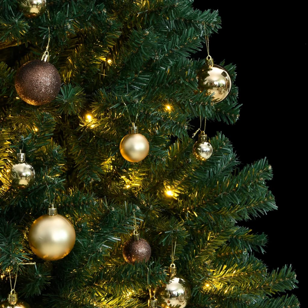 VidaXL Künstlicher Weihnachtsbaum mit Scharnieren 300 LEDs und Weihnachtskugeln 210 cm