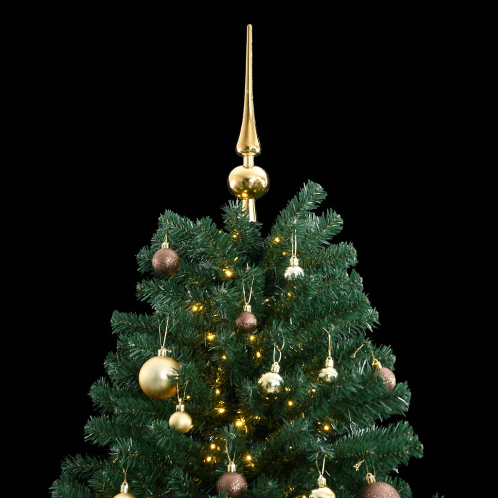 VidaXL Künstlicher Weihnachtsbaum mit Scharnieren 300 LEDs und Weihnachtskugeln 240 cm