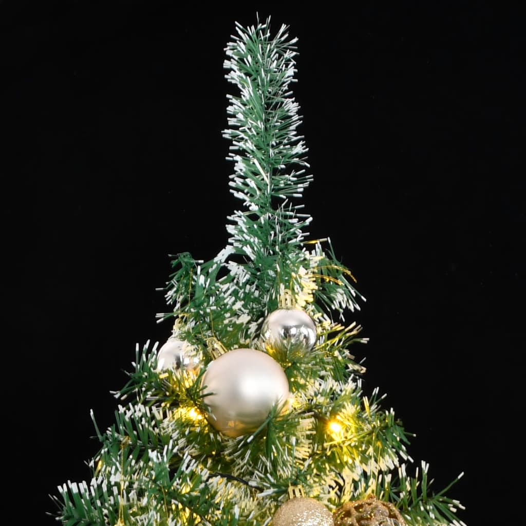 VidaXL Künstlicher Weihnachtsbaum mit 300 LEDs, Kugeln und Schnee 240 cm