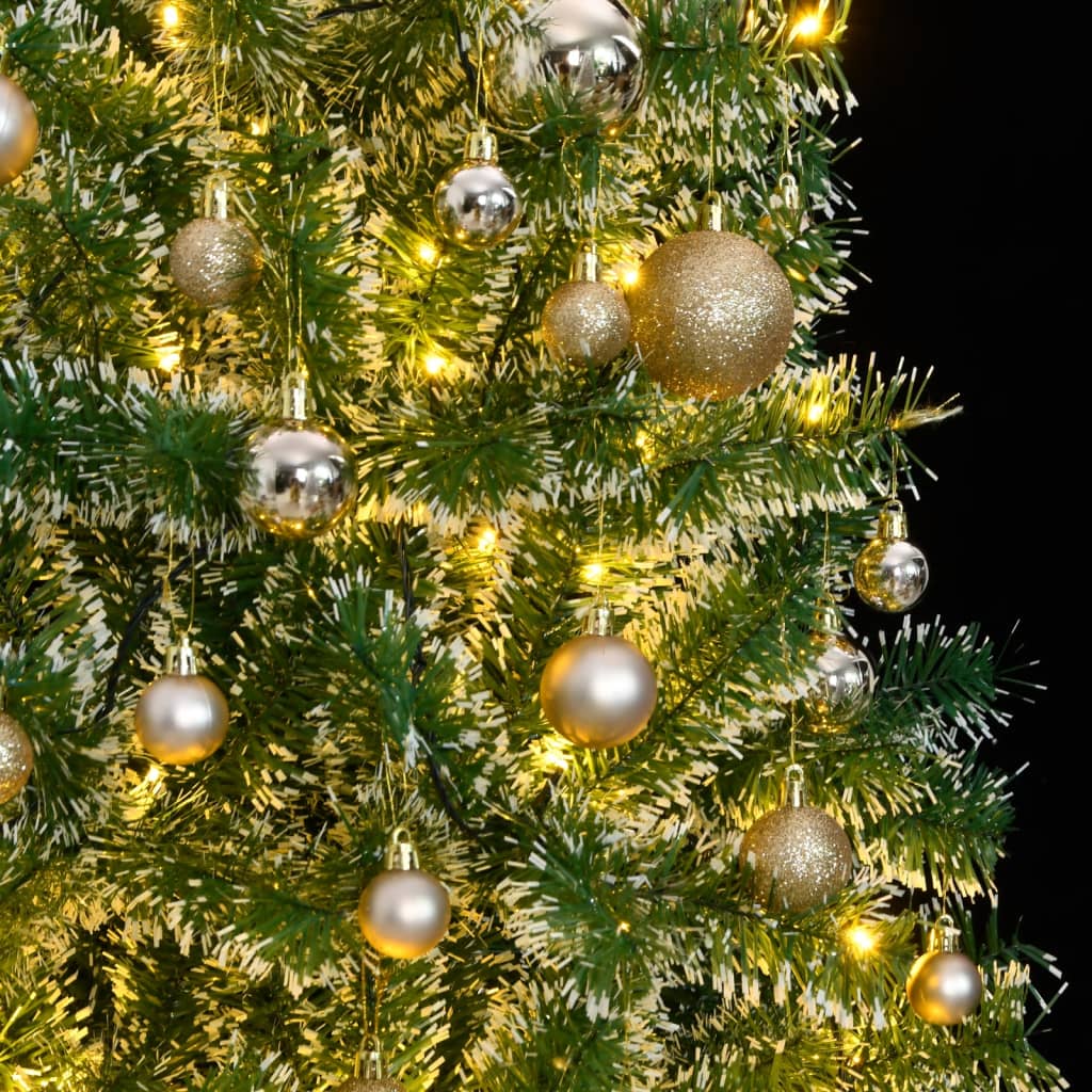 VidaXL Künstlicher Weihnachtsbaum mit 300 LEDs, Kugeln und Schnee 240 cm