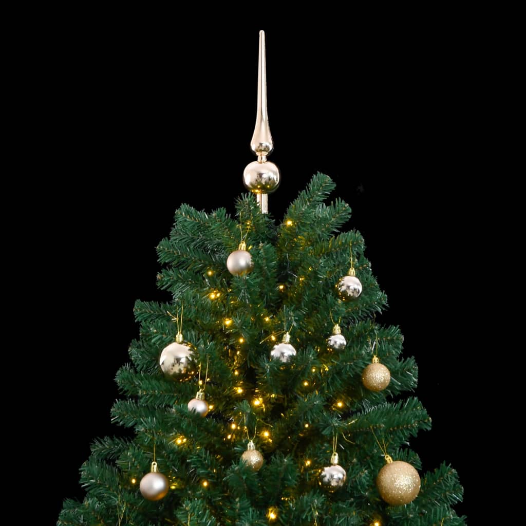 VidaXL Künstlicher Weihnachtsbaum mit Scharnieren 300 LEDs und Weihnachtskugeln 210 cm