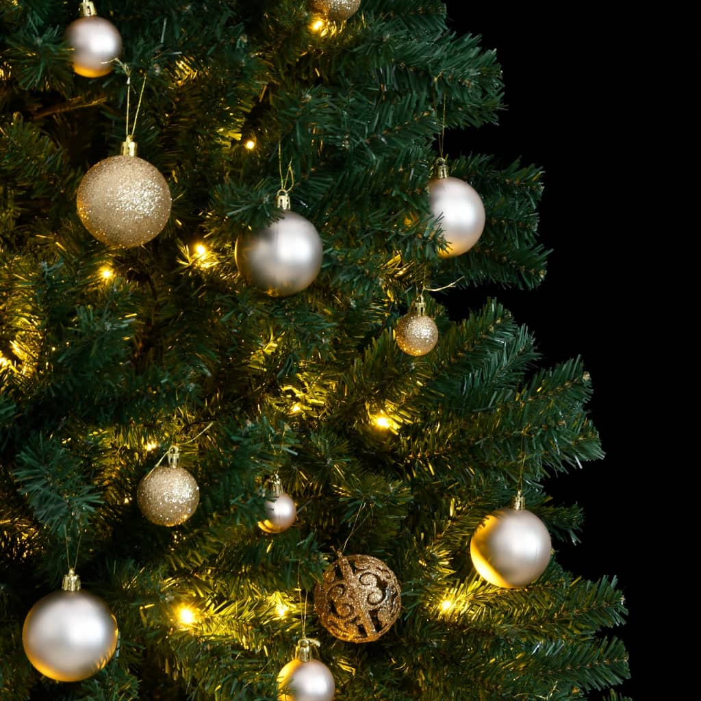 VidaXL Künstlicher Weihnachtsbaum mit Scharnieren 300 LEDs und Weihnachtskugeln 210 cm