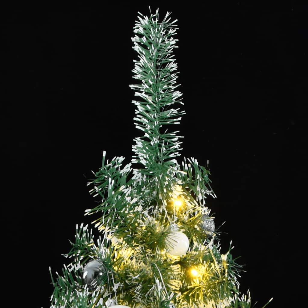 VidaXL Künstlicher Weihnachtsbaum mit 300 LEDs, Kugeln und Schnee 180 cm