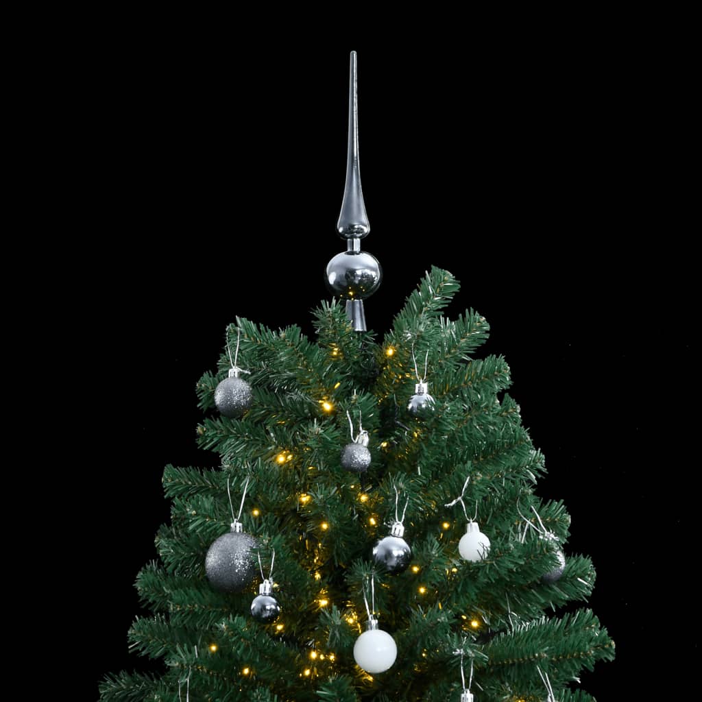 VidaXL Künstlicher Weihnachtsbaum mit Scharnieren 300 LEDs und Weihnachtskugeln 180 cm