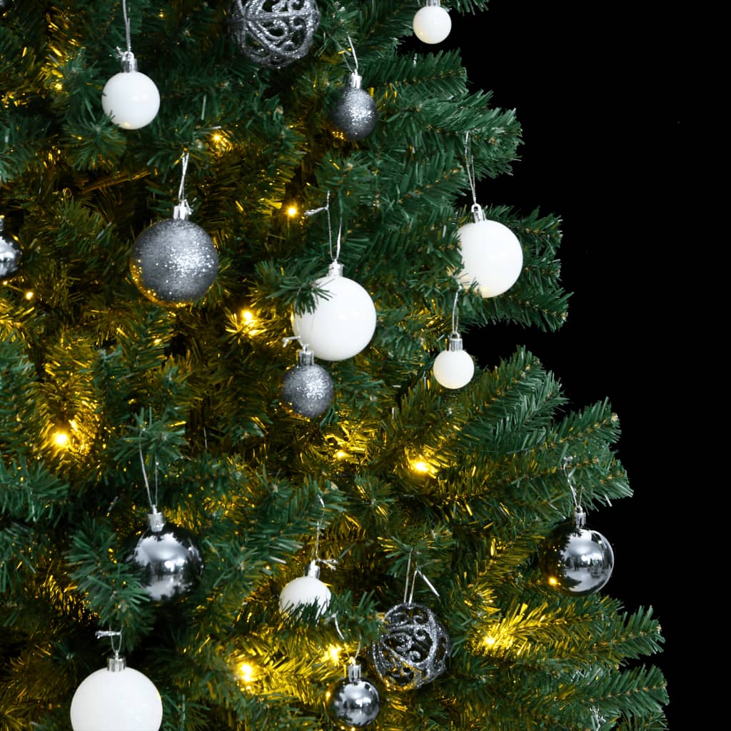 VidaXL Künstlicher Weihnachtsbaum mit Scharnieren 300 LEDs und Weihnachtskugeln 240 cm