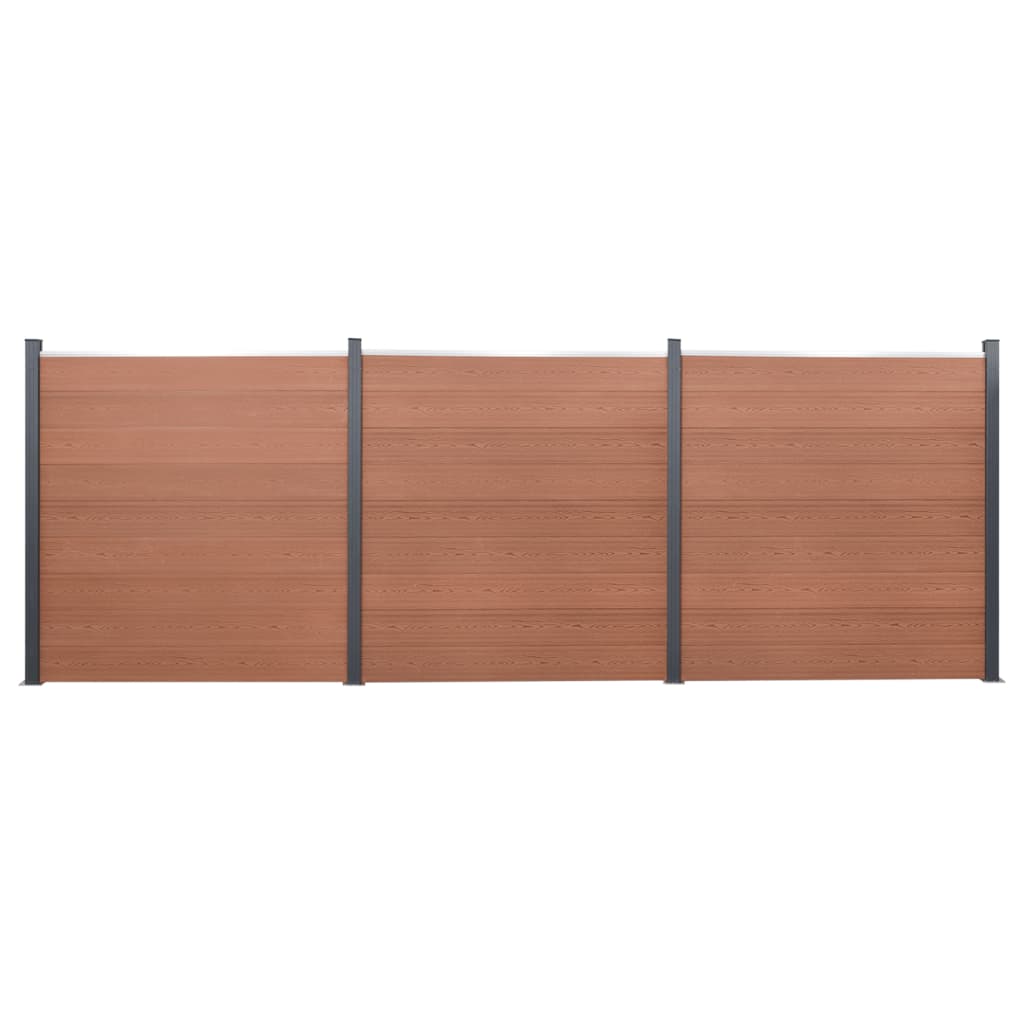 VidaXL Zaunelement-Set 526 x 186 cm HKC braun