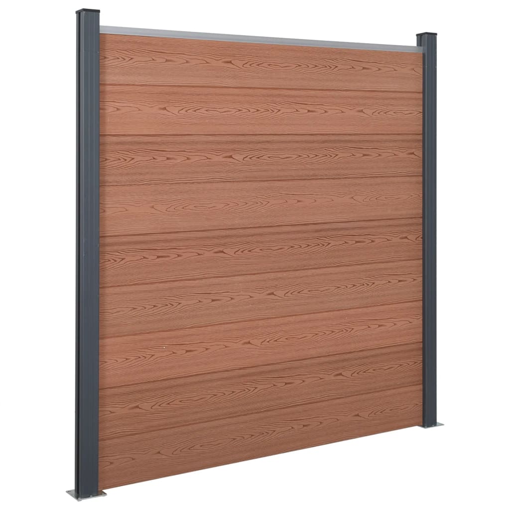 VidaXL Zaunelement-Set 526 x 186 cm HKC braun
