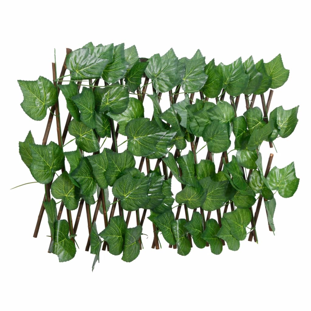 Vidaxx Kunstpflanze Weinblattspalier 5 Stk. ausziehbar 180x20 cm grün
