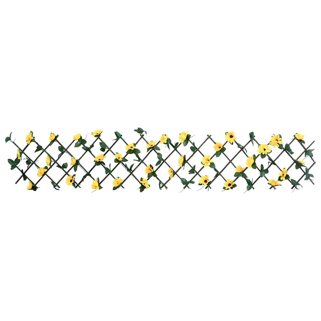 Vidaxx künstliche Efeupflanze am Spalier ausziehbar 180x20 cm gelb