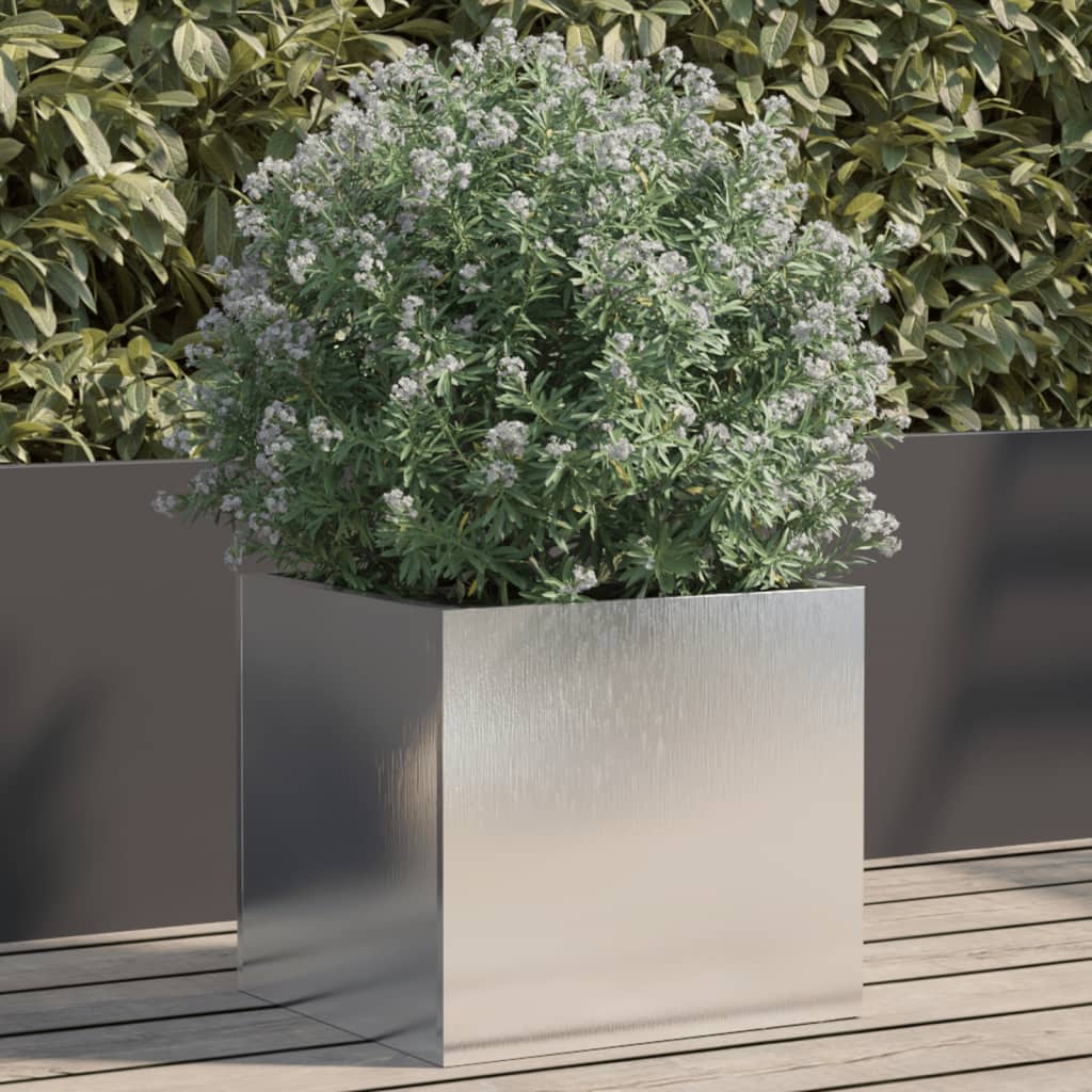 Vidaxx Pflanzgefäß 32x30x29 cm Edelstahl silberfarben