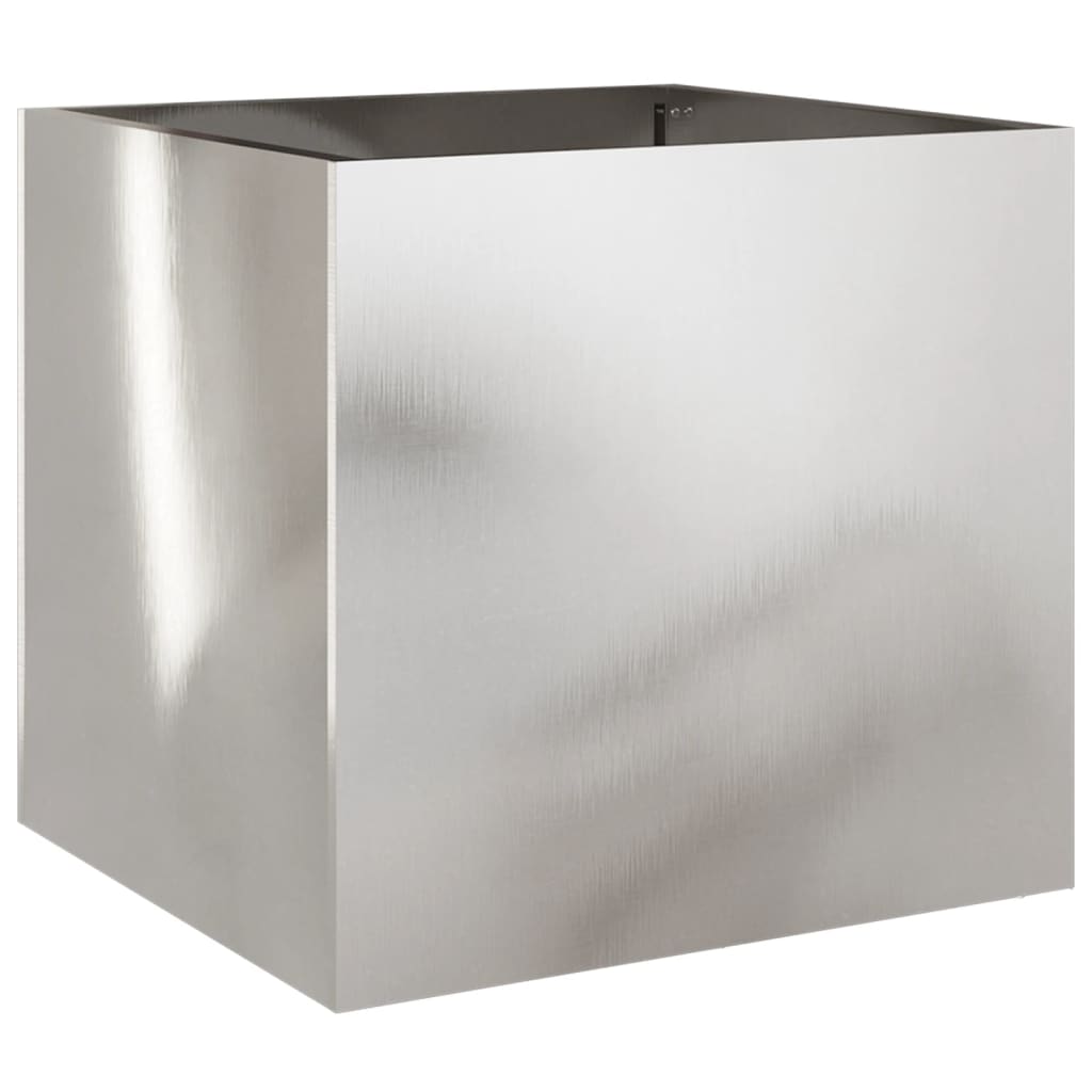 Vidaxx Pflanzgefäß 42x40x39 cm Edelstahl silberfarben
