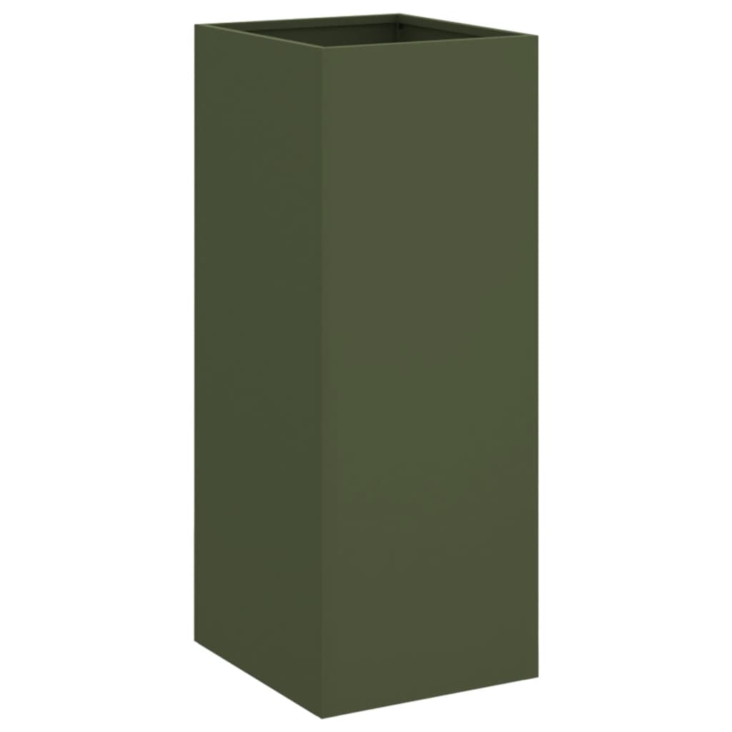 Vidaxx Pflanzgefäß 32x29x75 cm Stahl olivgrün