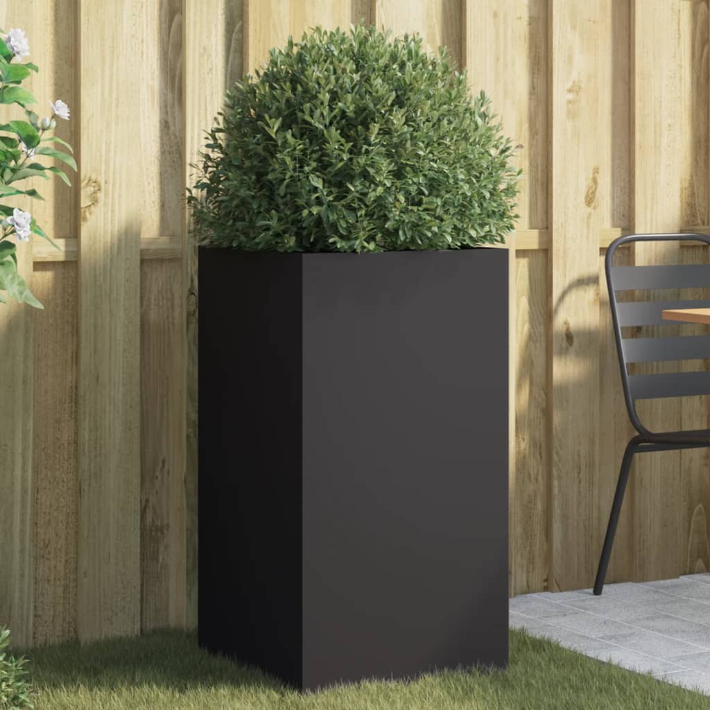 Vidaxx Pflanzgefäß 42x38x75 cm Stahl schwarz