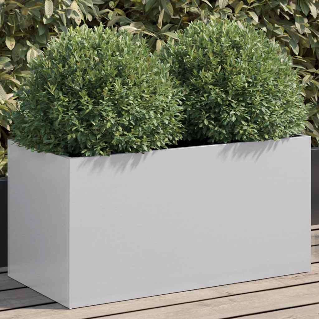 Vidaxx Pflanzgefäß 62x30x29 cm verzinkter Stahl silberfarben