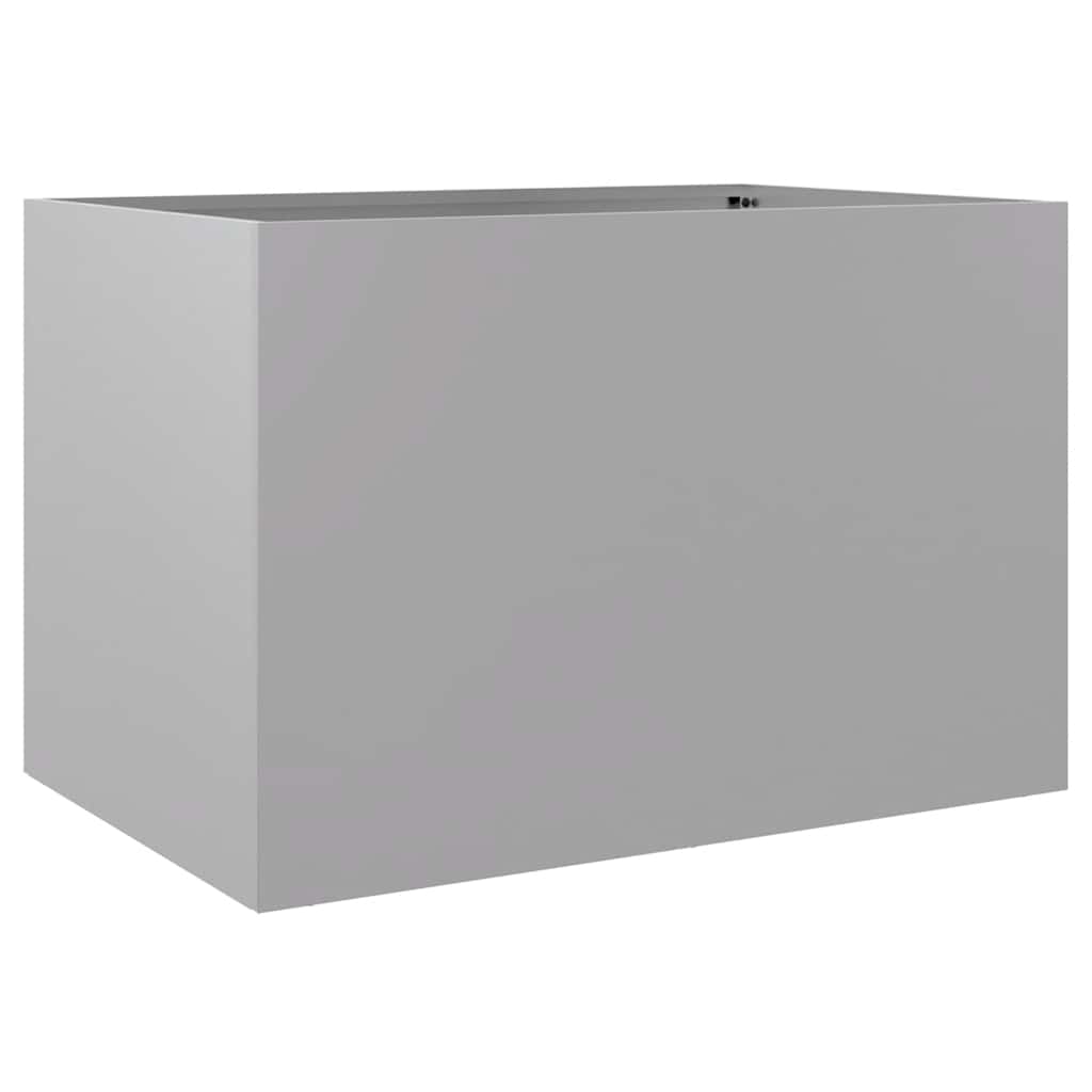 Vidaxx Pflanzgefäß 62x40x39 cm verzinkter Stahl silberfarben