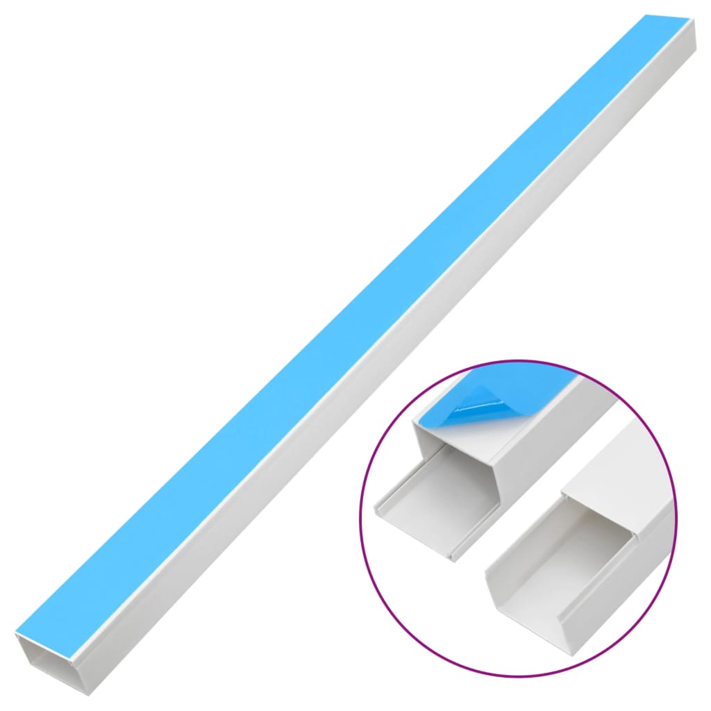Vidaxxl Kabelkanal selbstklebend 60x40 mm 10 m PVC