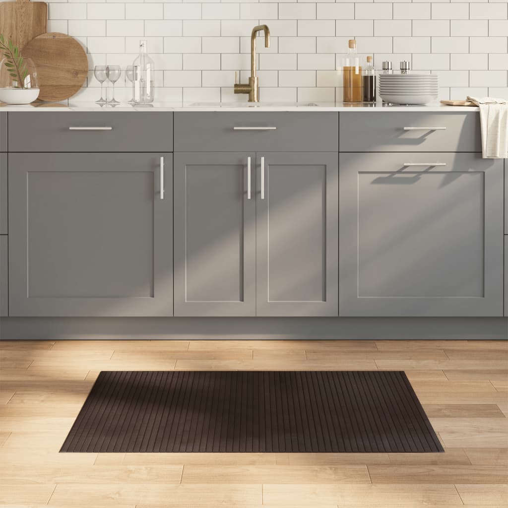 Vidaxl vloerkleed rechthoekig 60x100 cm bamboe donkerbruin