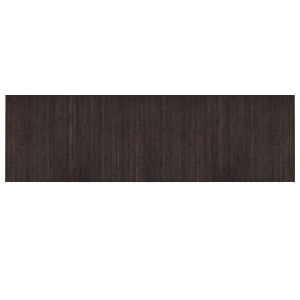 VidaXL Rechteckiger Teppich 60x200 cm Bambus dunkelbraun